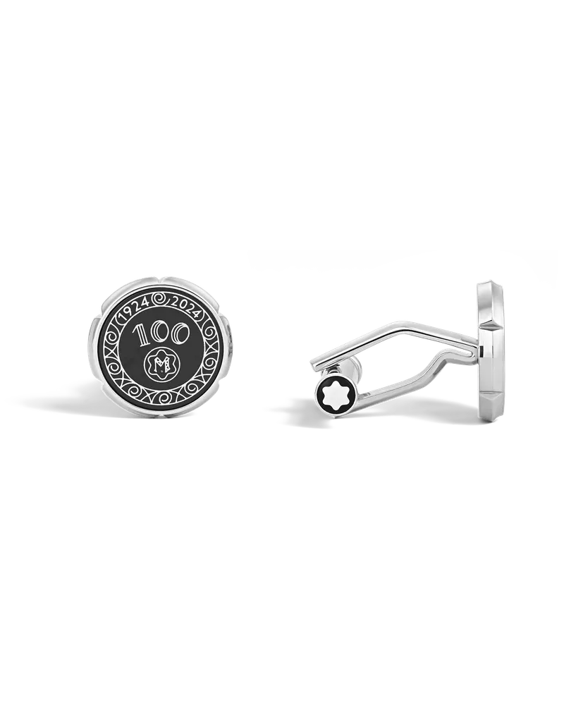 Montblanc Meisterstück Nib Décor 100 Years Manschettenknöpfe, schwarz - Edelstahl - MB132977 - Cufflinks 