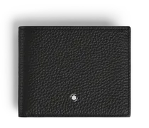 Brieftasche 6 cc aus Grain Leder - Schwarz - Leder - MB220198 - Brieftaschen