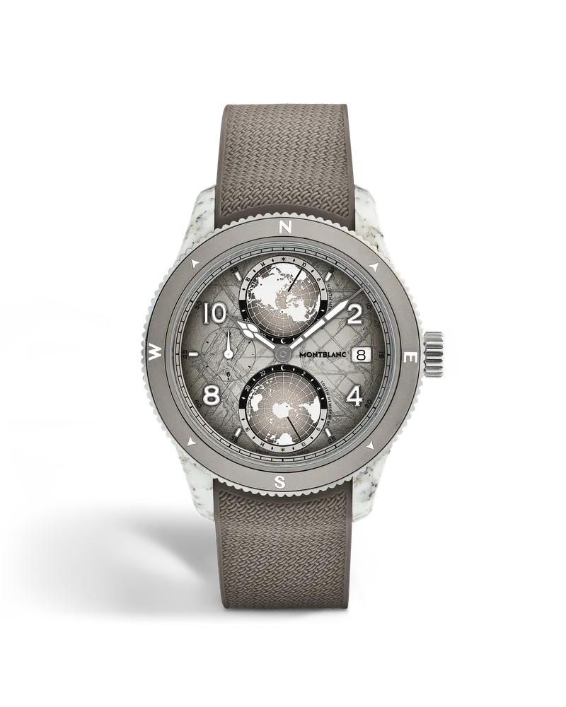 Montblanc Montblanc 1858 Geosphere 0 Oxygen Mount Elbrouz Limited Edition – 829 Exemplare - Weiß / Braun - MB136353 - Uhr Weiß