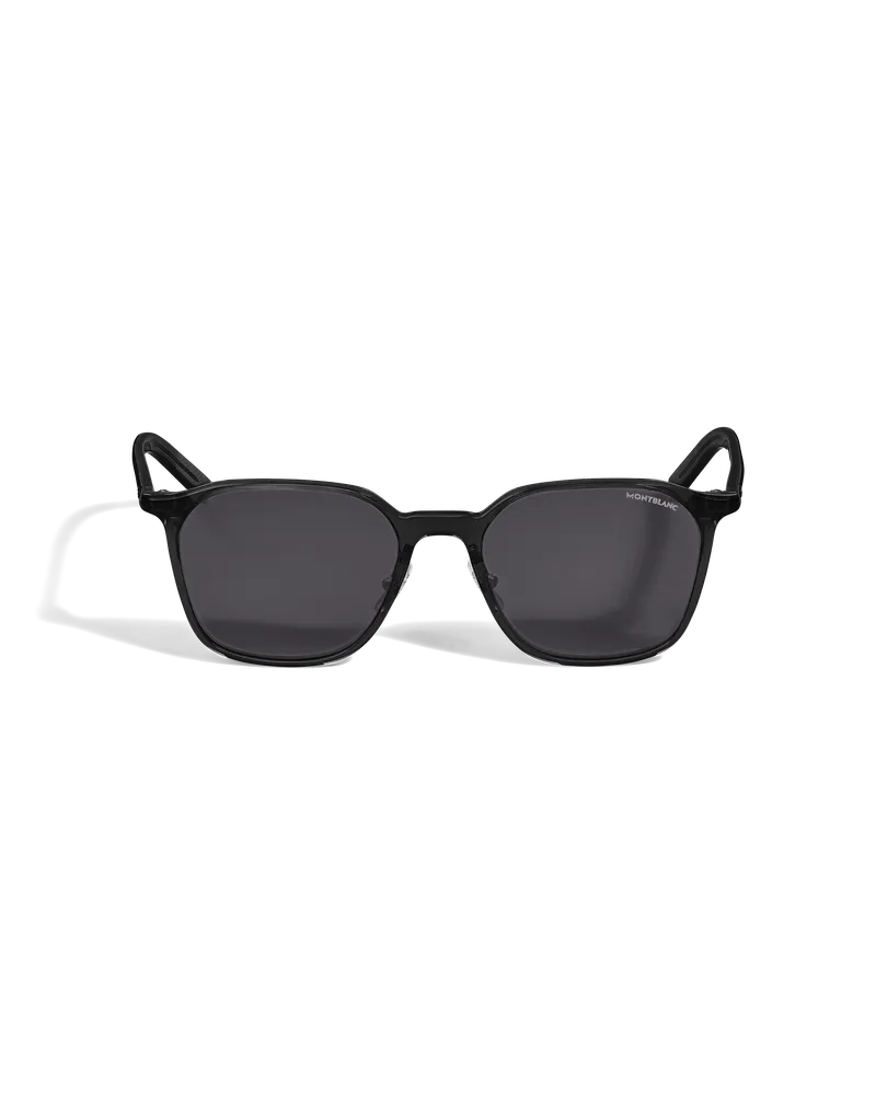 Montblanc Ovale Sonnenbrille mit schwarzer Kunststofffassung - Schwarz - Kunststoff im Spritzgussverfahren - MB135566 - Sonnenbrillen Schwarz