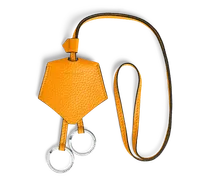 Schlüsselanhänger aus Grain Leder - Safranorange - Leder - MB221833 - Schlüsselringe & Schlüsseletuis