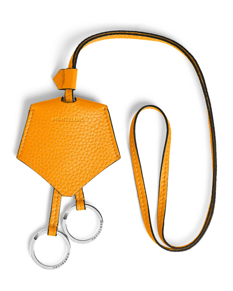 Montblanc Schlüsselanhänger aus Grain Leder - Safranorange - Leder - MB221833 - Schlüsselringe & Schlüsseletuis Safranorange