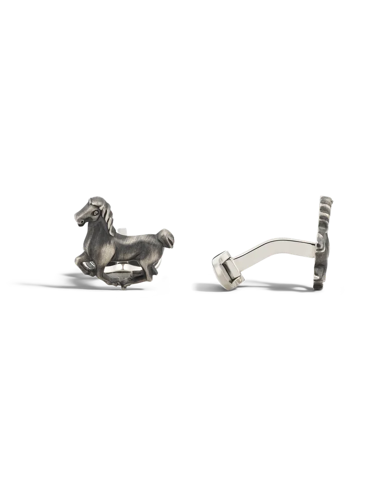 Montblanc The Legend of Zodiacs The Horse Manschettenknöpfe - Silberfarben - Edelstahl - MB128340 - Cufflinks Silberfarben