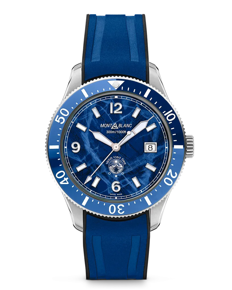 Montblanc Montblanc Iced Sea Automatic Date - Blau - Stahl - Keramik - MB129370 - Uhr Blau