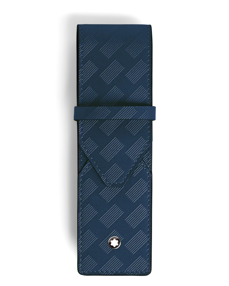 Montblanc Extreme 3.0 Etui für zwei Schreibgeräte - Tintenblau - Leder - MB220016 - Schreibgeräteetuis Tintenblau