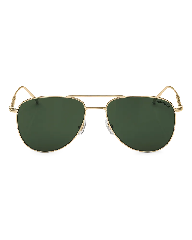 Montblanc Eckige Sonnenbrille mit goldfarbener Metallfassung - Gold - Metall - MB133000 - Sonnenbrillen Gold