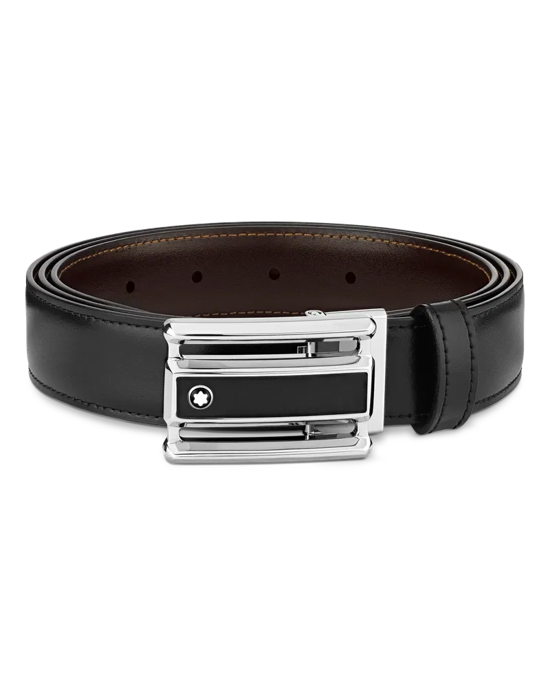 Montblanc Gürtel aus wendbarem Leder in Schwarz/Braun, 30 mm - Schwarz | Braun - Leder - MB114423 - Gürtel Schwarz