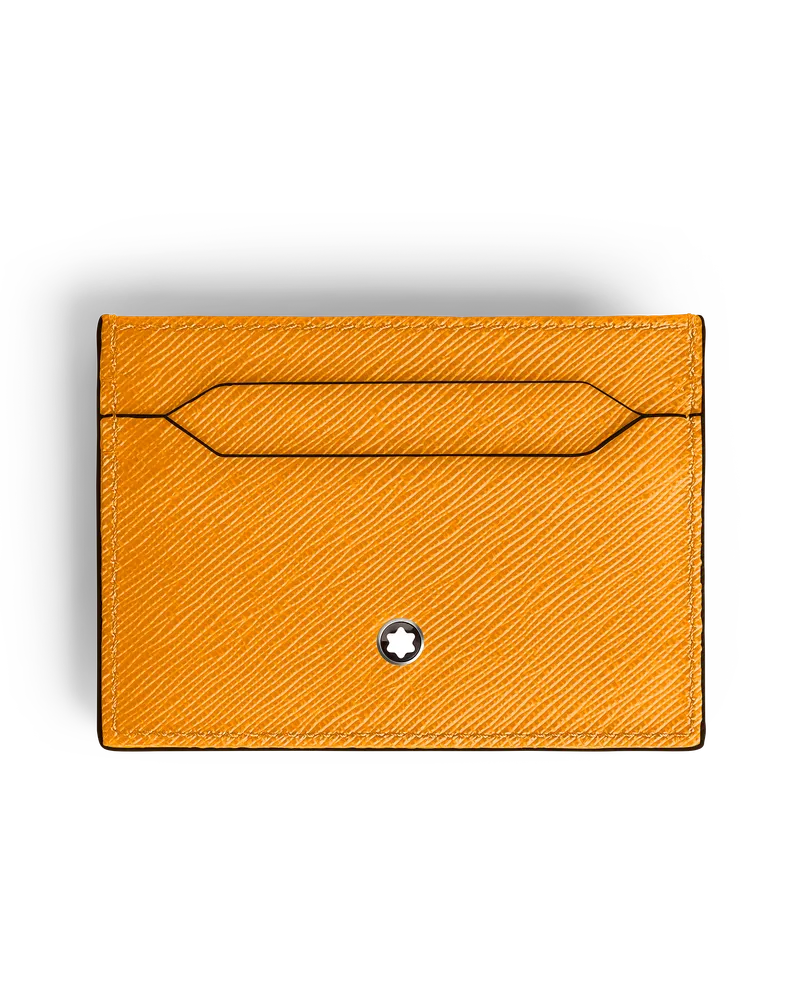 Montblanc Kartenetui 5 cc aus hochwertigem Leder - Saffran - Leder - MB221464 - Kartenetuis Saffran