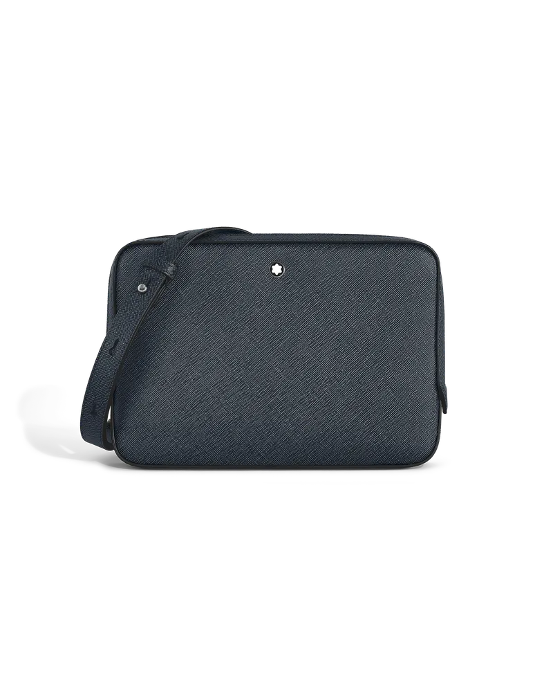 Montblanc Kleine Umhängetasche aus Sartorial Leder - Tweed-Blau - Leder - MB220337 - Messenger Bags Tweed-blau