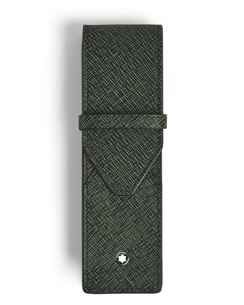 Montblanc Sartorial Etui für 2 Schreibgeräte - Khaki - Leder - MB220355 - Schreibgeräteetuis Khaki