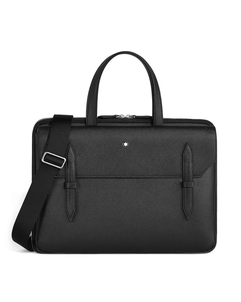 Montblanc Flache Schreibmappe aus Sartorial Leder - Schwarz - Leder - MB221538 - Aktentaschen Schwarz