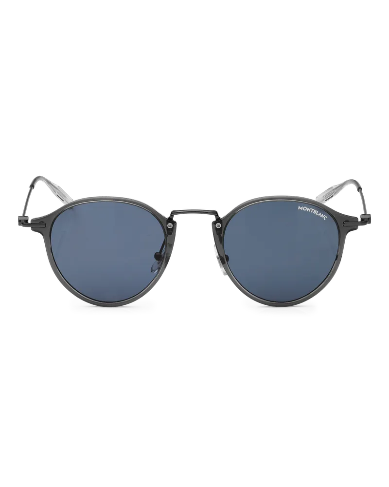 Montblanc Runde Sonnenbrille mit grauer eingespritzter Fassung - Grau - Eingespritzt - MB133062 - Sonnenbrillen Grau