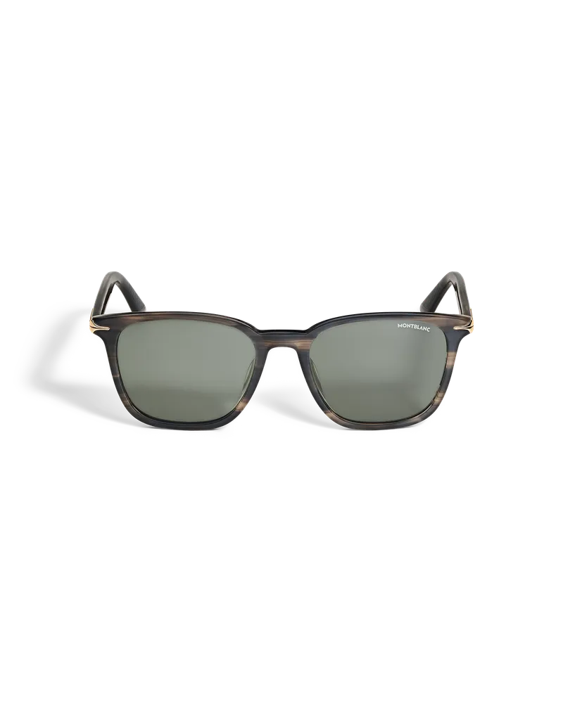 Montblanc Eckige Sonnenbrille mit grauer Kunststofffassung - Grau verlaufend - Kunststoff - MB139348 - Sonnenbrillen Grau