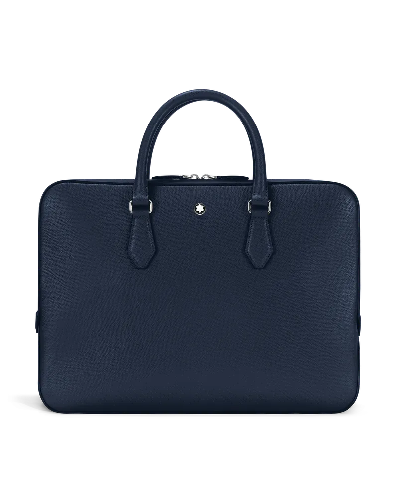 Montblanc Flache Schreibmappe aus Sartorial Leder - Tintenblau - MB131715 - Dokumententaschen Tintenblau