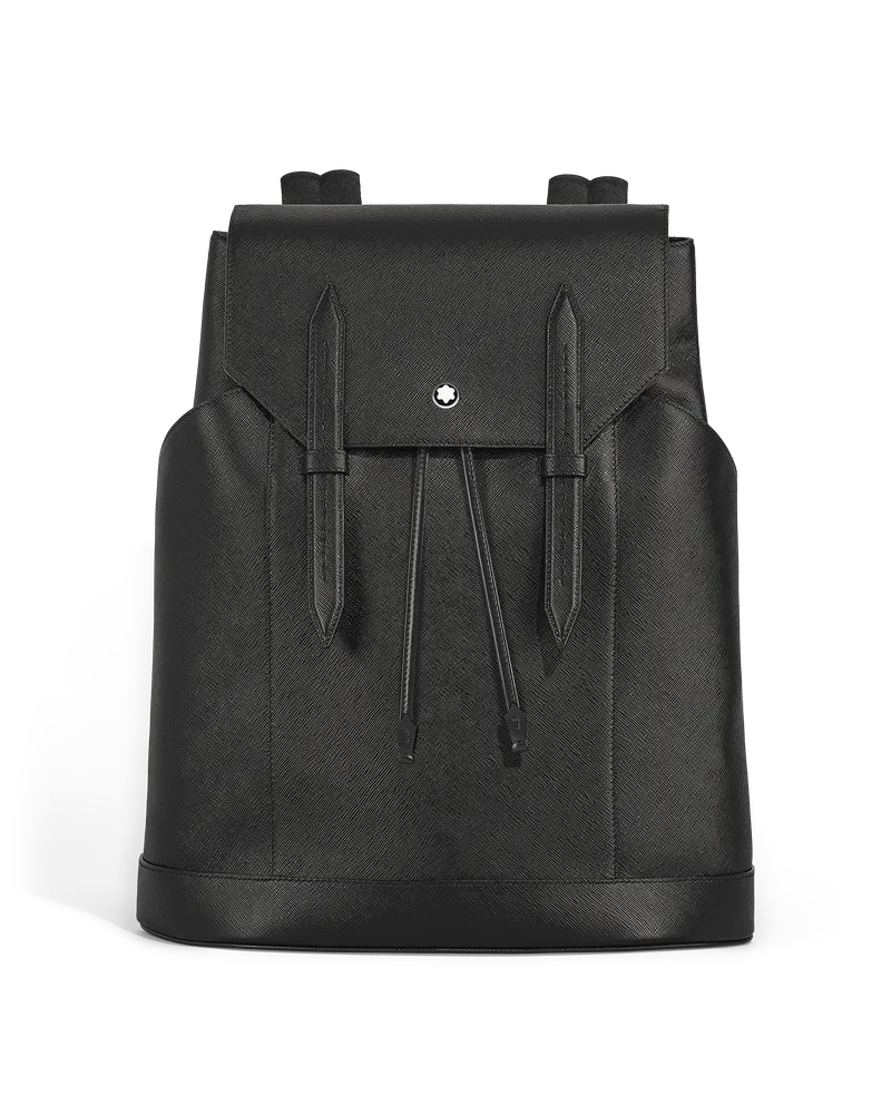 Montblanc Mittelgroßer Rucksack aus hochwertigem Leder - Schwarz - Leder - MB220421 - Rucksäcke Schwarz
