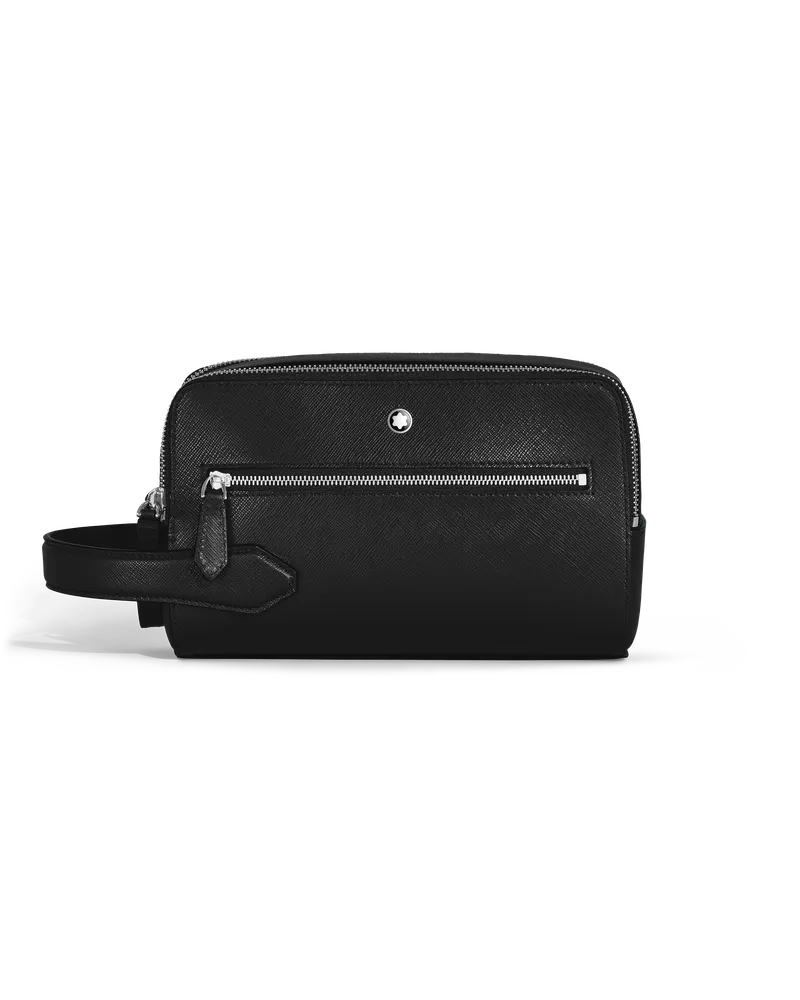 Montblanc Kosmetik-Clutch aus Sartorial Leder - Schwarz - Leder - MB198866 - Kulturtaschen Schwarz