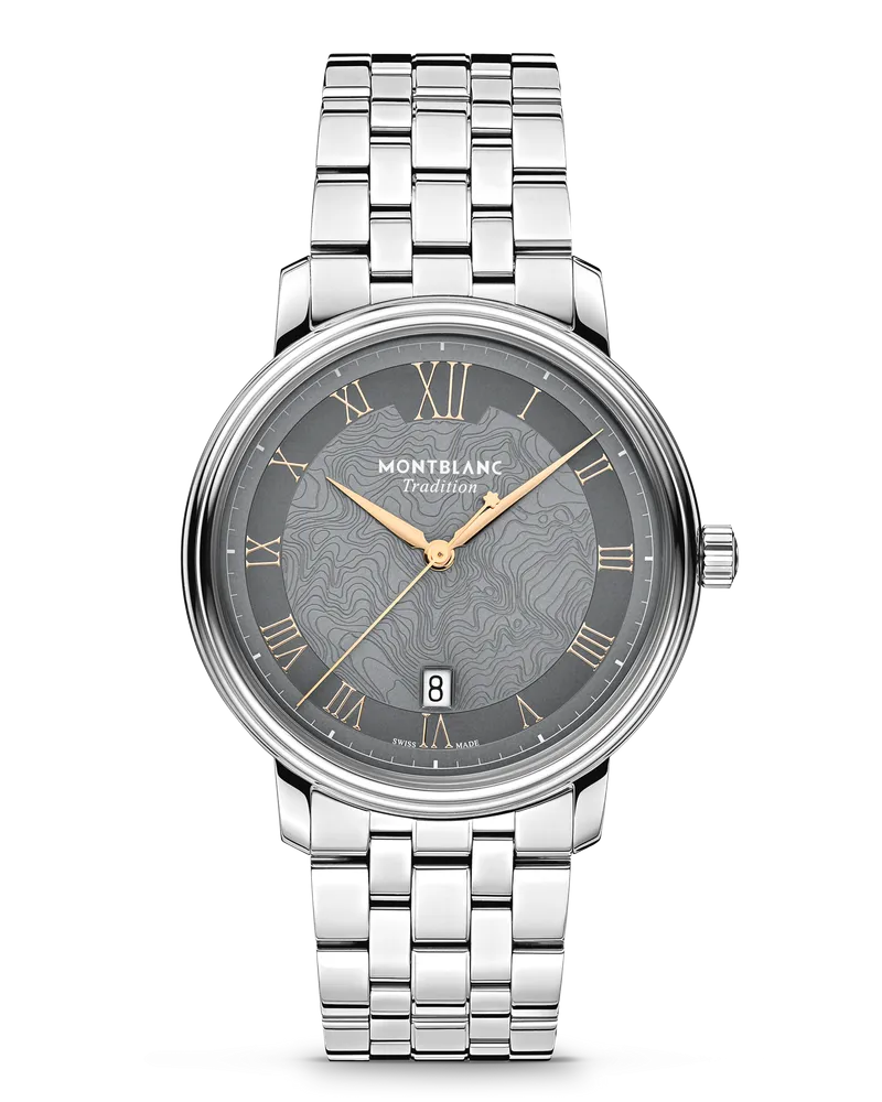 Montblanc Montblanc Tradition Automatic Date Grau - Stahl - MB132433 - Uhr Grau
