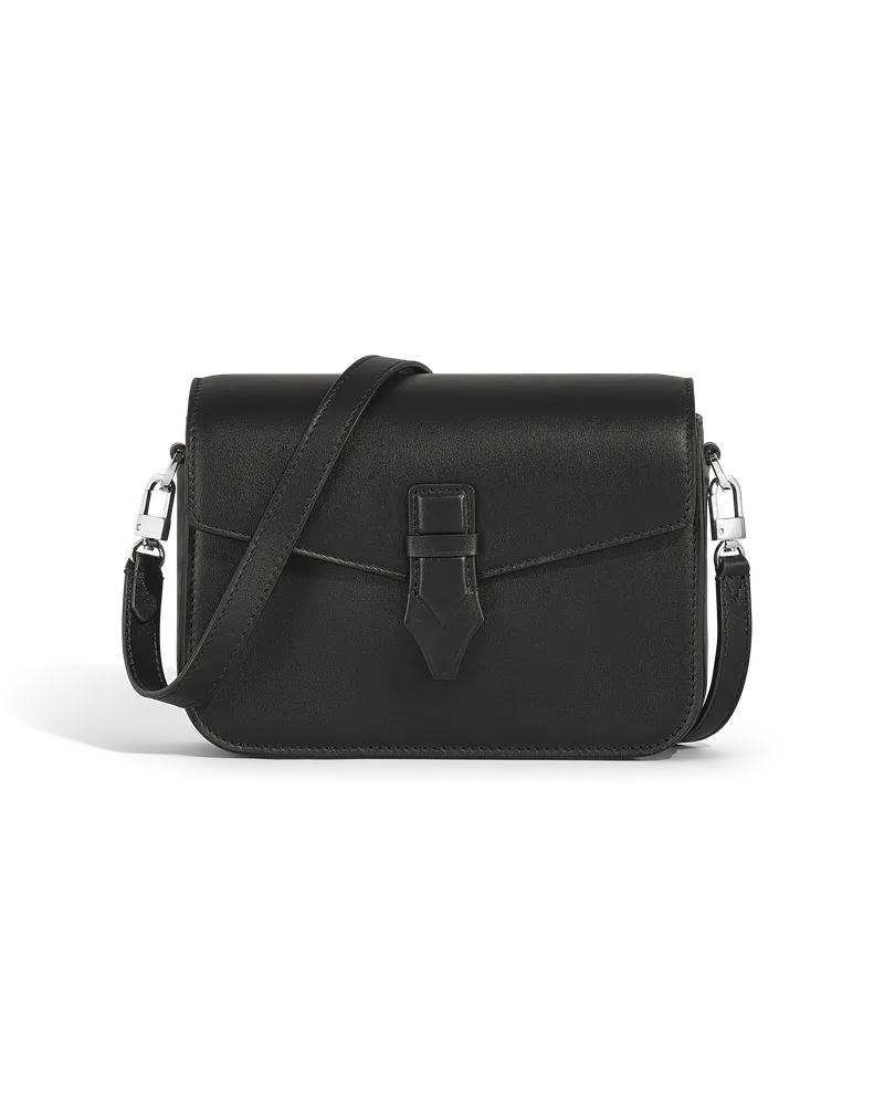 Montblanc Umhängetasche mit Federdetail aus Soft Leder - Schwarz - Leder - MB199831 - Messenger Bags Schwarz