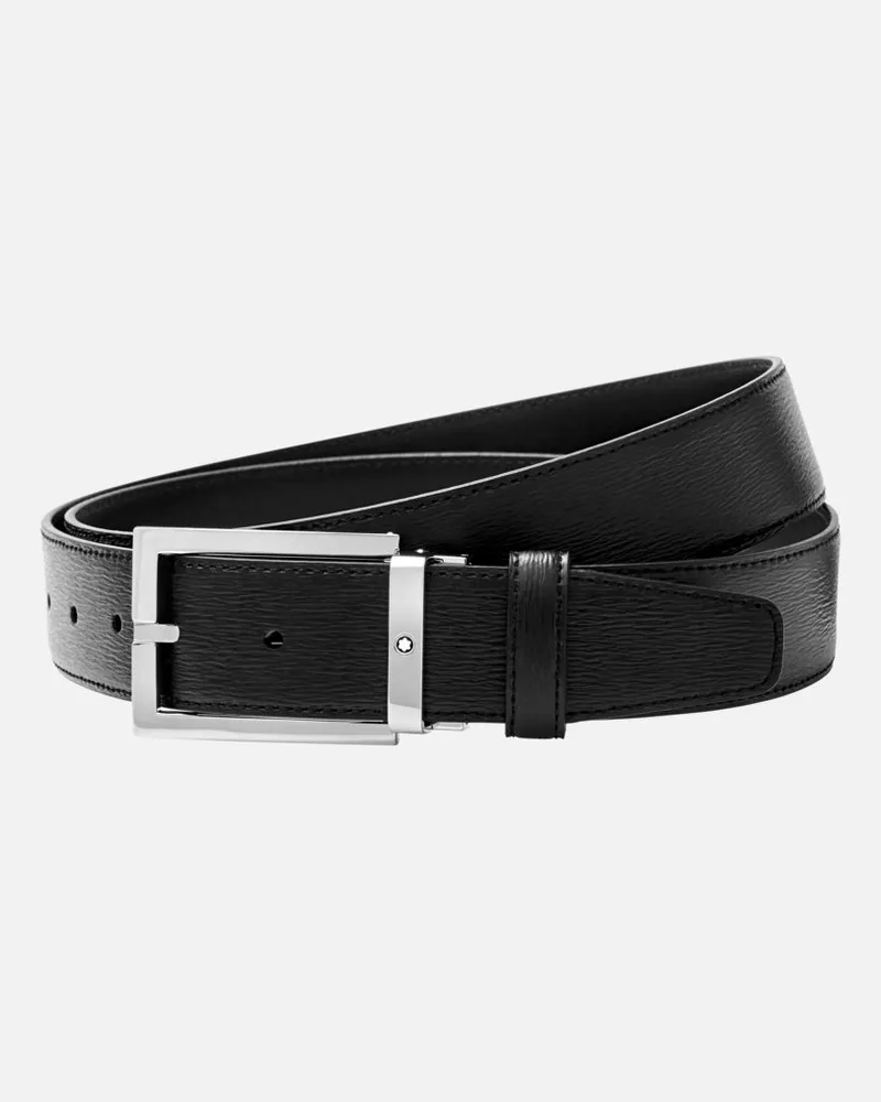 Montblanc Gürtel Aus Leder In Schwarz, 35 Mm - Gürtel - Schwarz Schwarz
