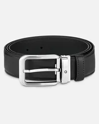 Montblanc Gürtel Aus Leder In Schwarz Schwarz