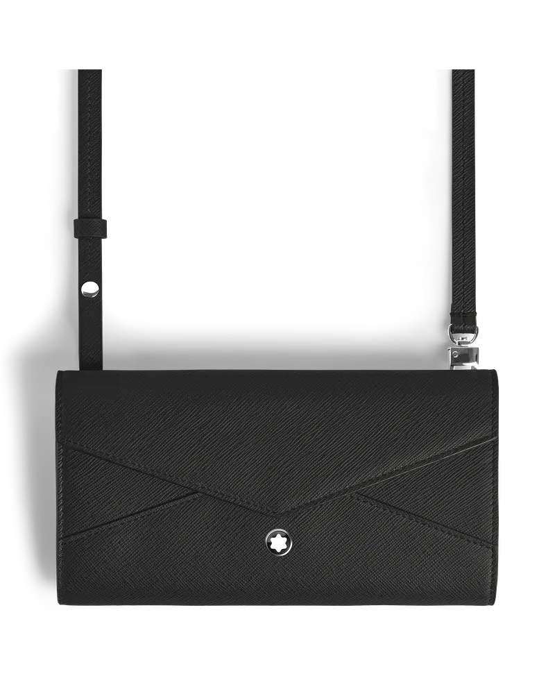 Montblanc Sartorial tragbare Continental-Brieftasche - Schwarz - Leder - MB220344 - Brieftaschen Schwarz