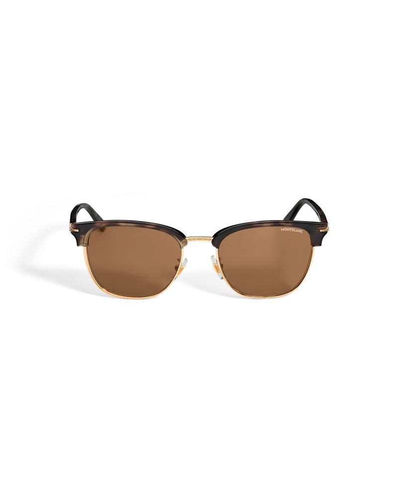 Montblanc Quadratische Sonnenbrille mit goldfarbener Metallfassung - MB136922 - Sonnenbrillen 