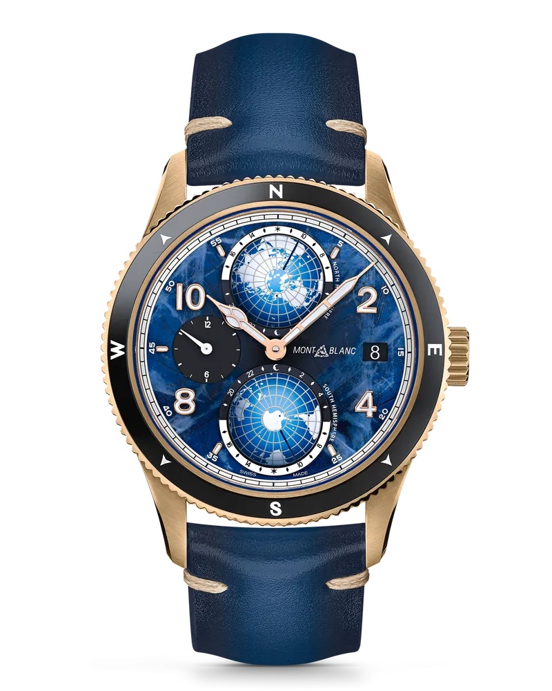 Montblanc Montblanc 1858 Geosphere 0 Oxygen Limited Edition - 1786 Exemplare - Blau - MB129415 - Uhr Blau