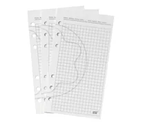 Mittelgroße Blätter, Kariert - MB3026 - Papier Refills