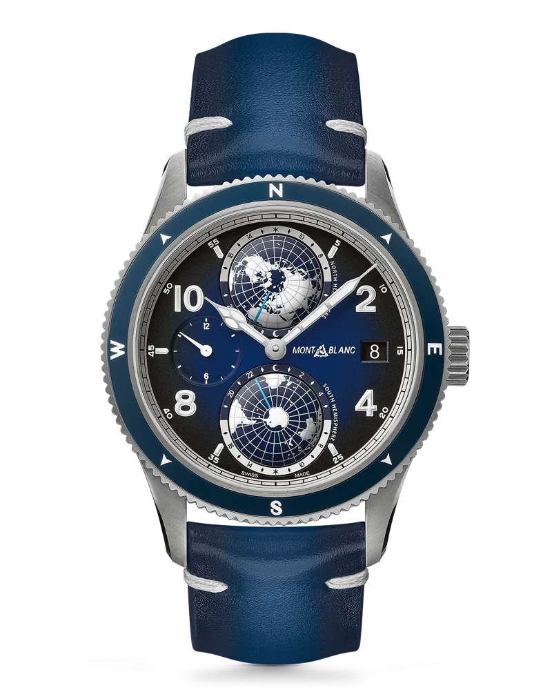 Montblanc Montblanc 1858 Geosphere - Blau - TITAN, STAHL, KERAMIK - MB125565 - Uhr Blau