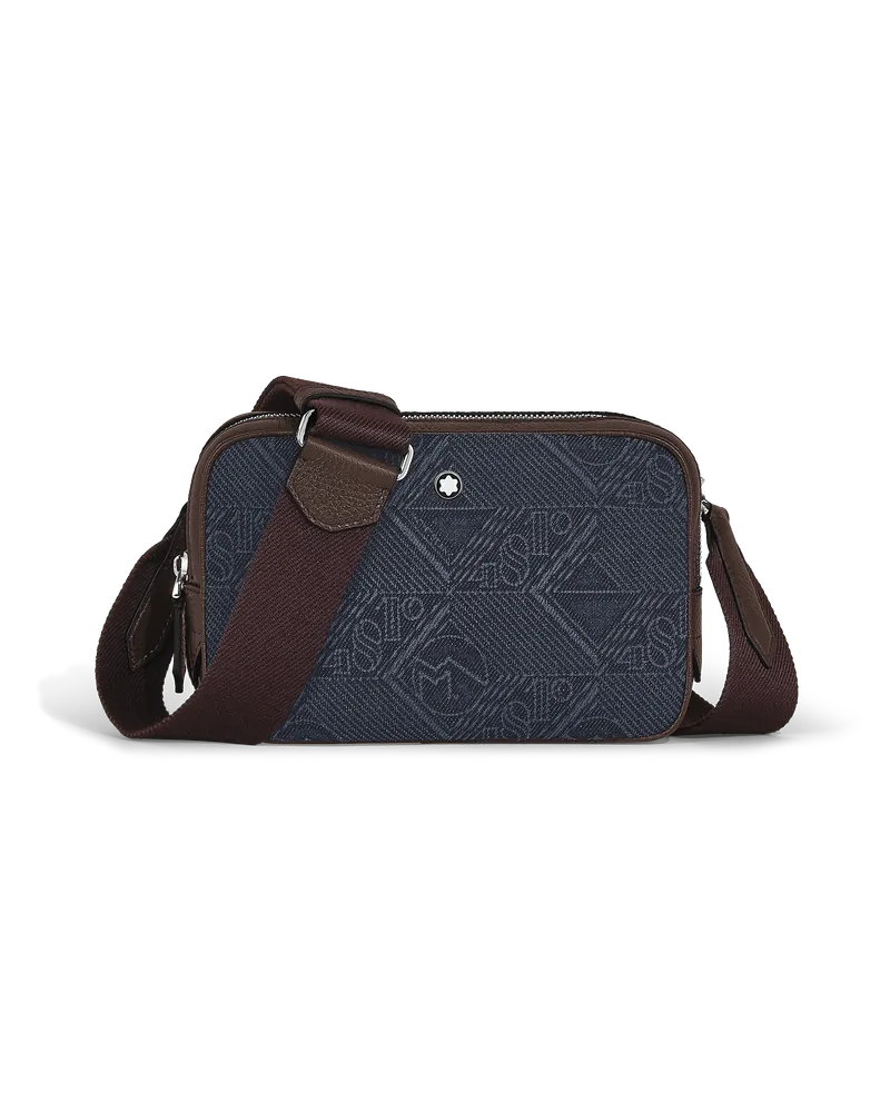 Montblanc Mini Umhängetasche aus 4810 Denim - Blau - Stoff und Leder - MB221590 - Messenger Bags Blau