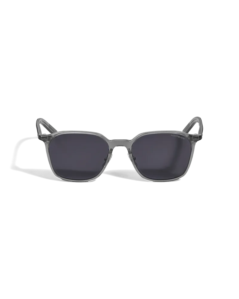 Montblanc Ovale Sonnenbrille mit grauer Kunststofffassung - Grau - Kunststoff im Spritzgussverfahren - MB135565 - Sonnenbrillen Grau