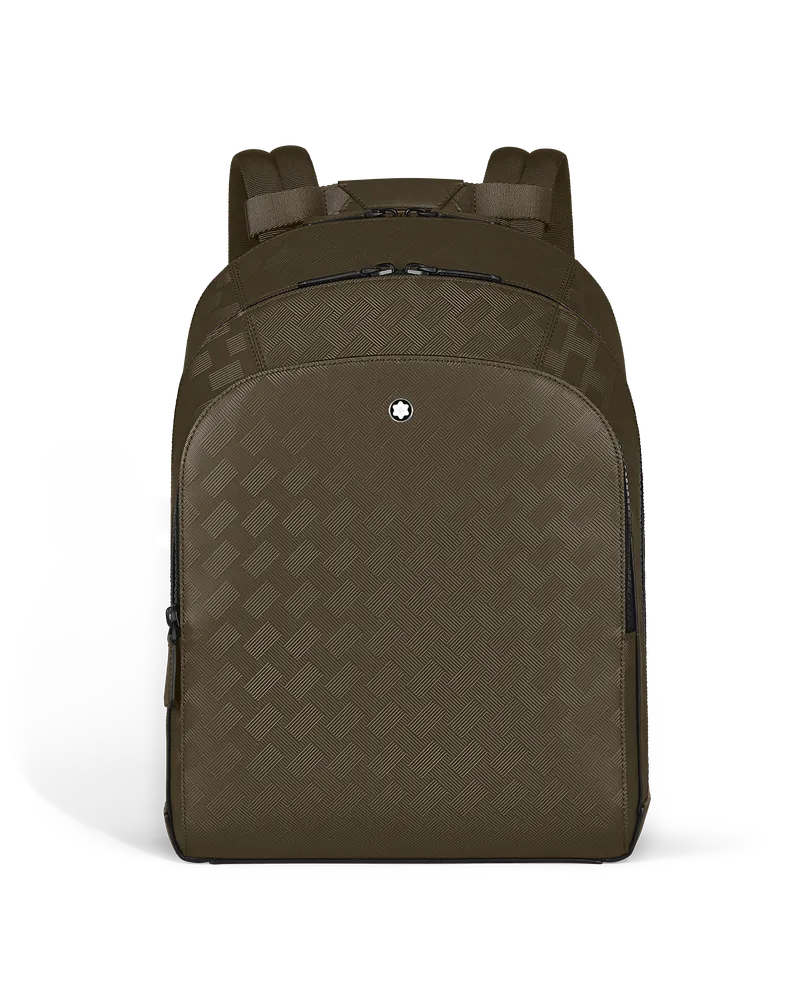 Montblanc Mittelgroßer Rucksack mit 3 Fächern aus Extreme Leder - Khaki - Leder - MB221594 - Rucksäcke Khaki