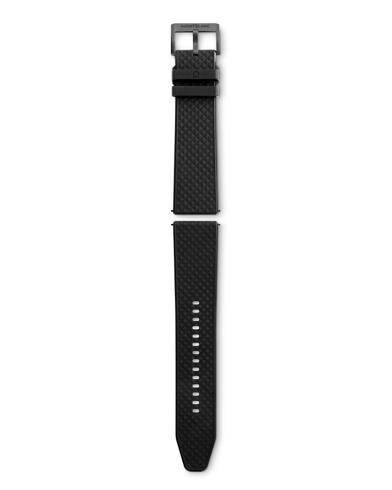 Montblanc Schwarzes Kautschukarmband mit schwarzer Dornschließe - Schwarz - Gummi - MB129784 - Smart Armbänder Schwarz