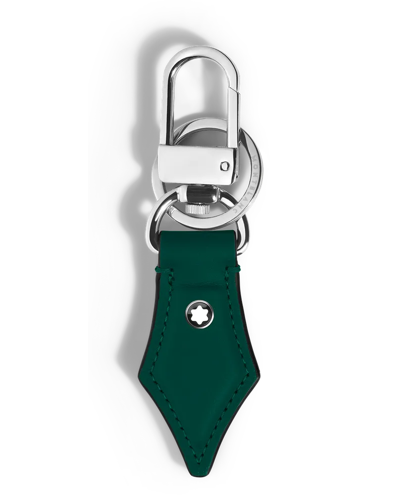 Montblanc Schlüsselanhänger mit Federdetail aus Soft Leder - Malachit - Leder - MB220307 - Schlüsselringe & Schlüsseletuis Malachit
