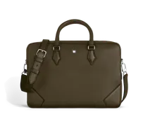 Mittelgroße Schreibmappe aus Grain Leder - Khaki - Leder - MB220455 - Dokumententaschen