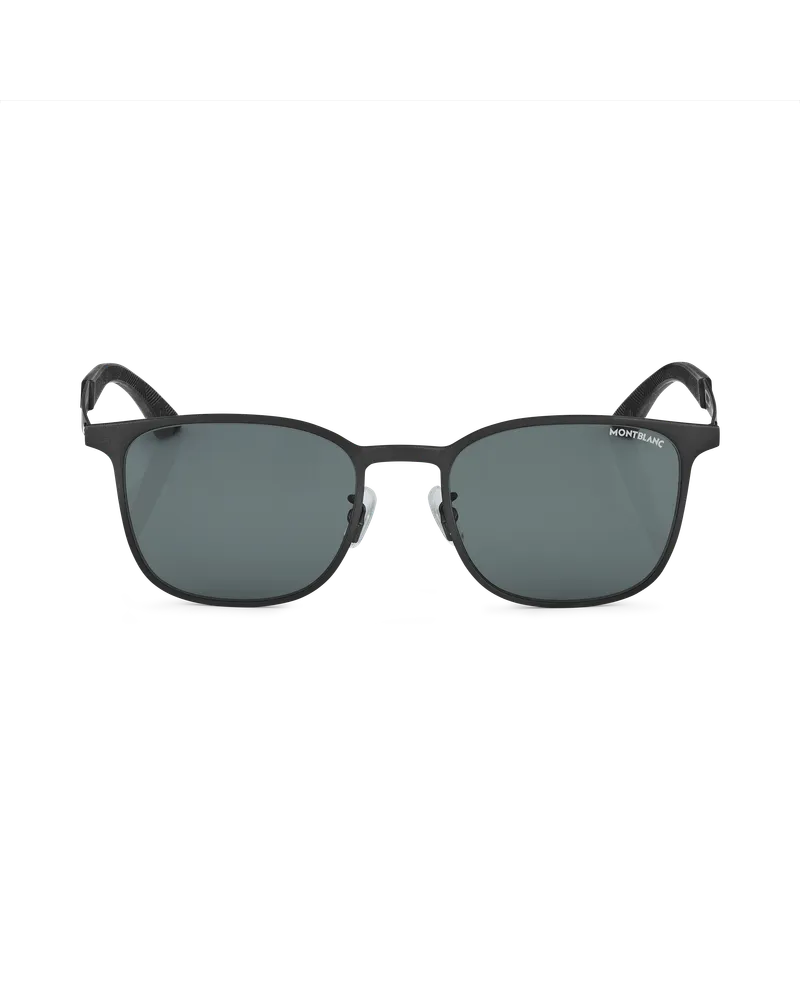 Montblanc Eckige Sonnenbrille mit schwarzer Metallfassung - Schwarz - Metall - MB133441 - Sonnenbrillen Schwarz