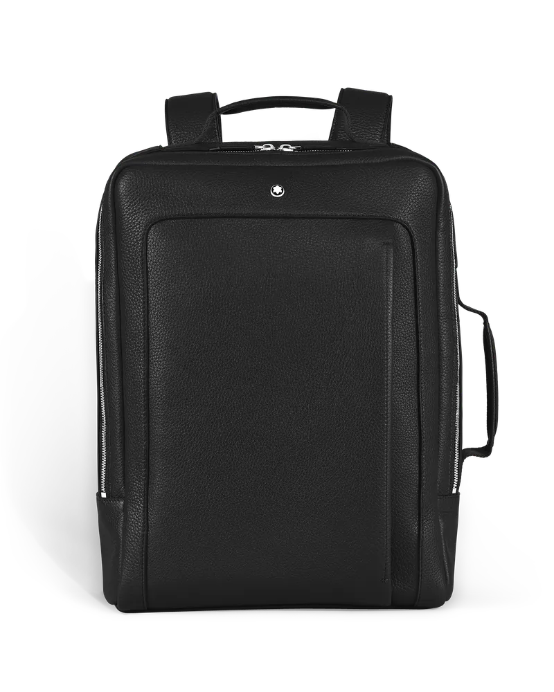 Montblanc Rechteckiger Montblanc Companion Rucksack - Schwarz - Leder - MB221626 - Rucksäcke Schwarz