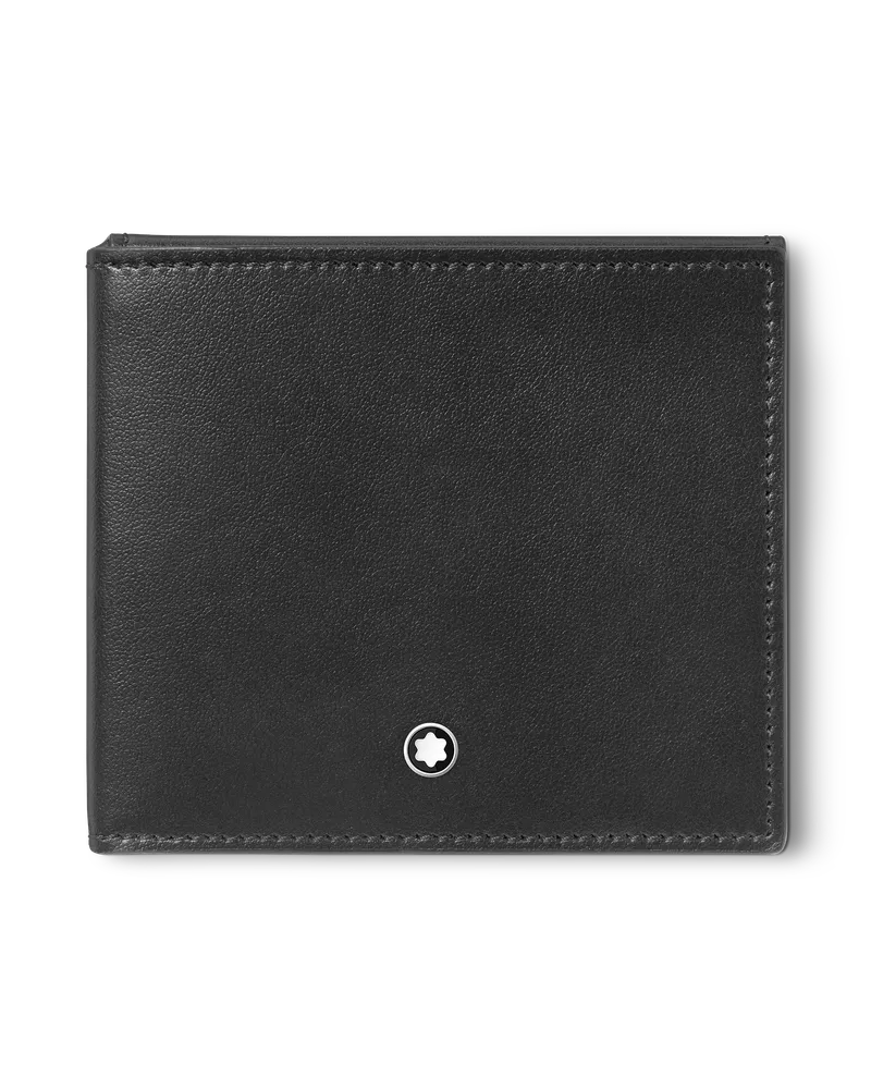 Montblanc Soft Trio schmale Brieftasche 4 cc - Schwarz - Leder - MB198145 - Brieftaschen Schwarz