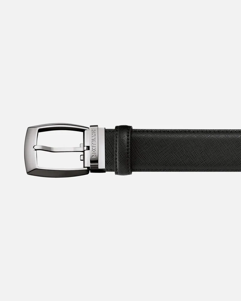 Montblanc Gürtel Aus Leder In Schwarz, 35 Mm - Gürtel - Schwarz Schwarz