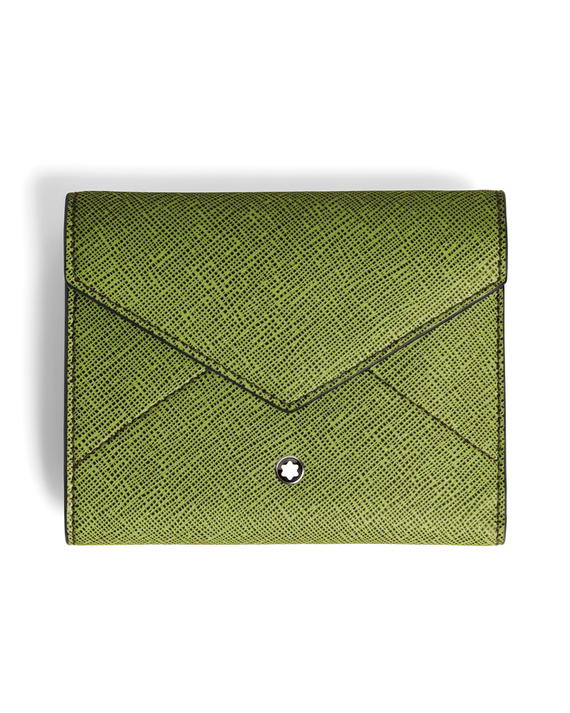 Montblanc Sartorial Trio Brieftasche 6 cc - Lindgrün / Cassis - Leder - MB199357 - Brieftaschen Lindgrün