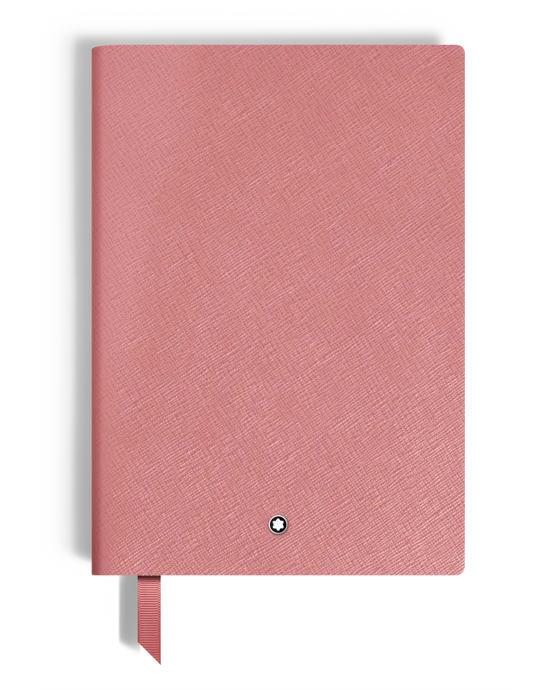 Montblanc Notebook Mittelgroß, Saffianleder, Blush – Linierte Seiten - Zartes Rot - Papier - MB134774 - Notizbücher Zartes