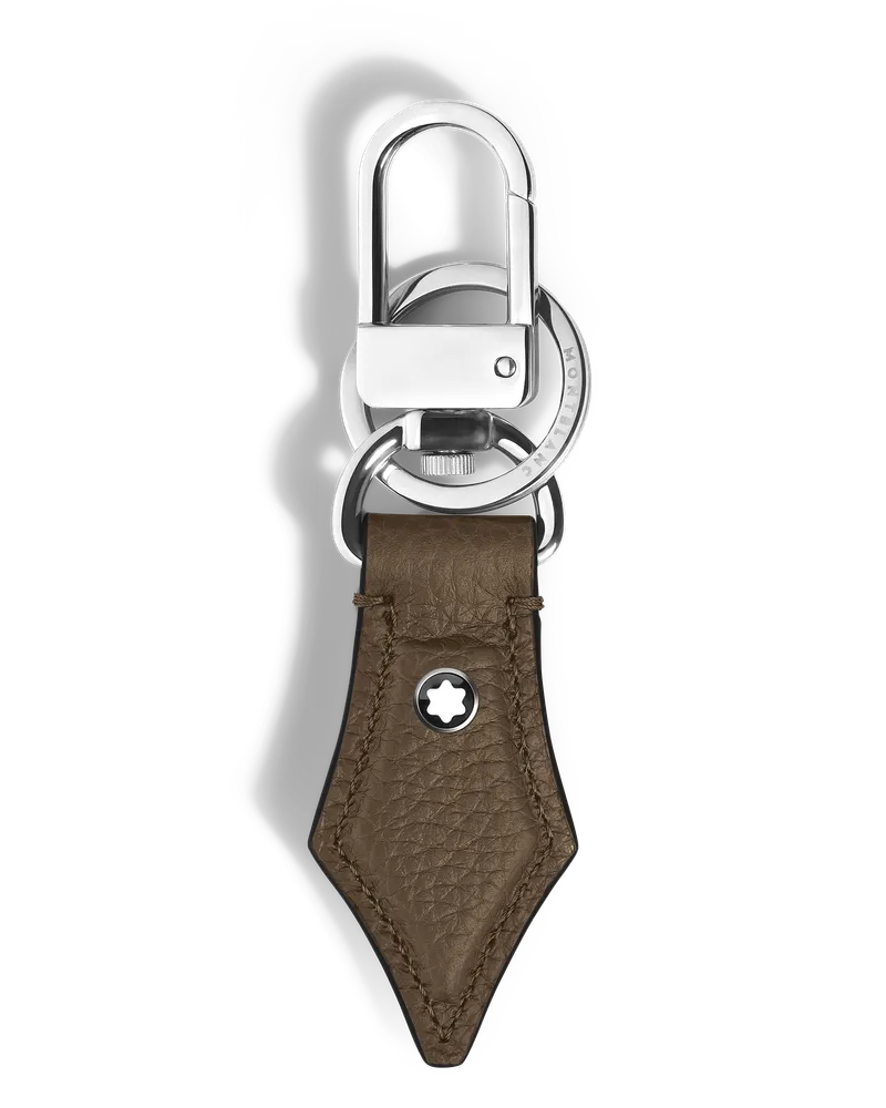 Montblanc Schlüsselanhänger mit Federdetail aus Grain Leder - Haselnussbraun - Leder - MB220459 - Schlüsselringe & Schlüsseletuis Haselnussbraun
