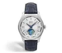 Montblanc 1858 Annual Calendar Geosphere Limited Edition – 100 Exemplare - Blau / Silberfarben - GOLD, STAHL - MB134026 - Uhr