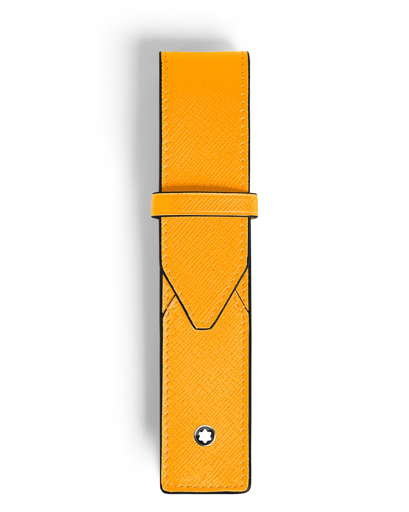 Montblanc Etui Montblanc Envelope für 1 Schreibgerät - Safranorange - Leder - MB221640 - Schreibgeräteetuis Safranorange