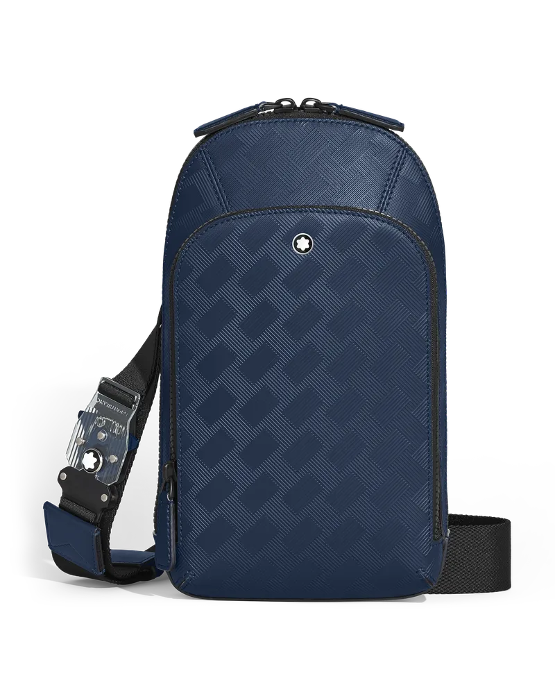Montblanc M-Lock On-Body-Tasche Mittelgroß - Tintenblau - Leder - MB198724 - Sling Bags Tintenblau