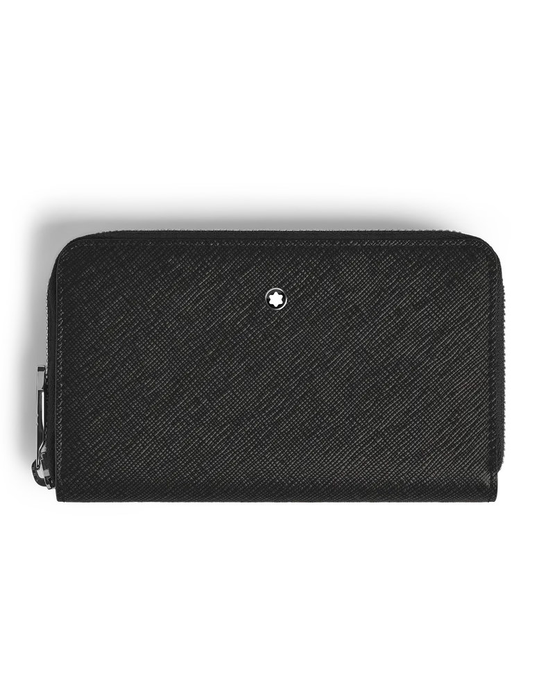 Montblanc Mittelgroße Sartorial Brieftasche 12 cc mit Reißverschluss - Schwarz - Leder - MB220361 - Brieftaschen Schwarz