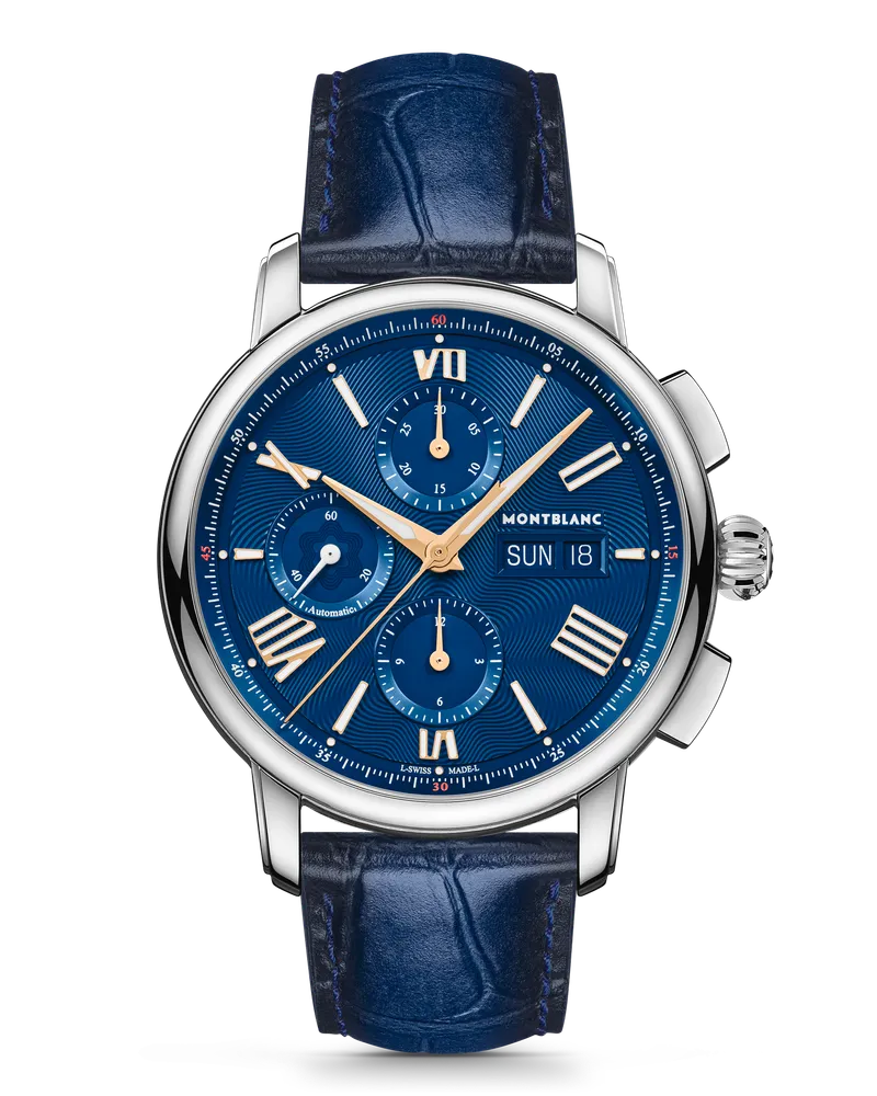 Montblanc Montblanc Star Legacy Chronograph Day & Date Limited Edition - 800 Exemplare - Blau - Stahl - MB130973 - Uhr Blau