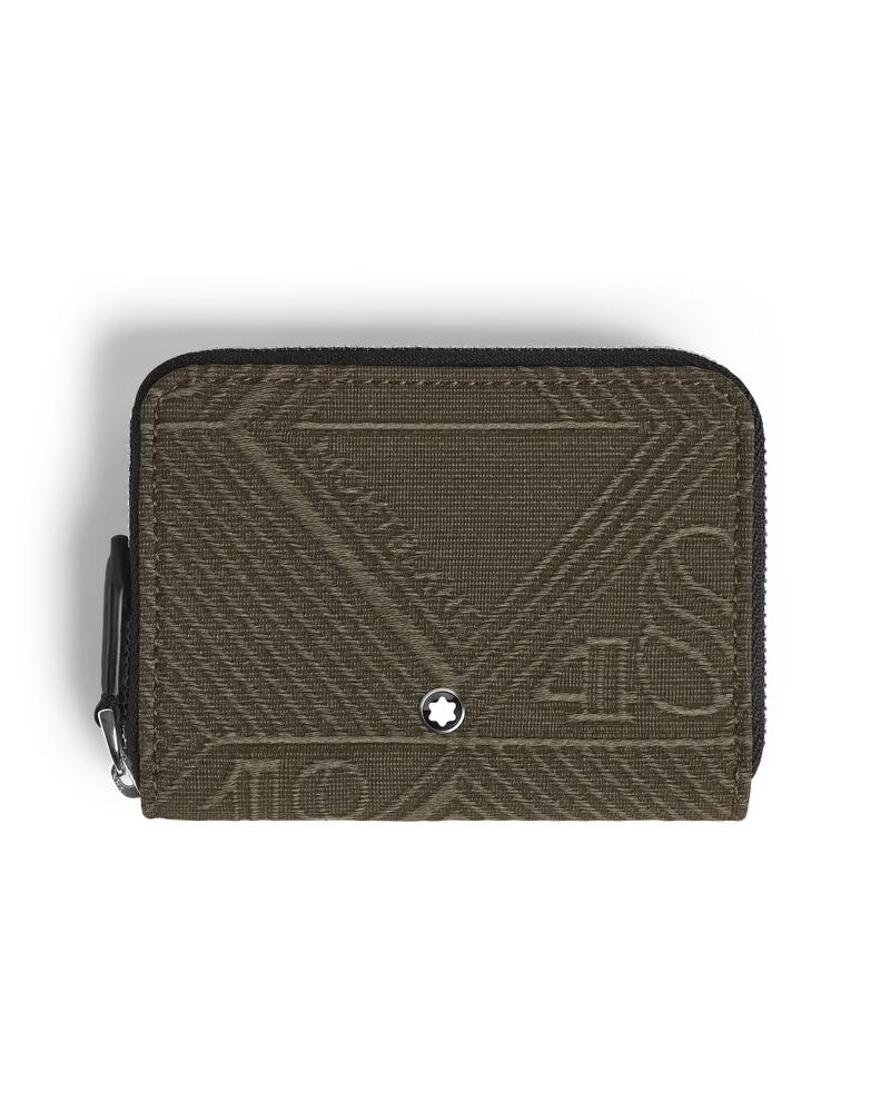 Montblanc Mini Brieftasche 2 cc mit Reißverschluss aus 4810 Jacquard - Khaki - Stoff und Leder - MB220263 - Brieftaschen Khaki