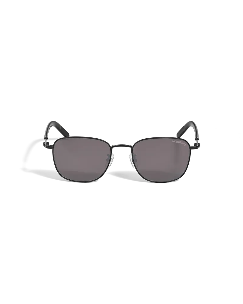 Montblanc Eckige Sonnenbrille mit schwarzer Metallfassung - Schwarz - Metall - MB135568 - Sonnenbrillen Schwarz