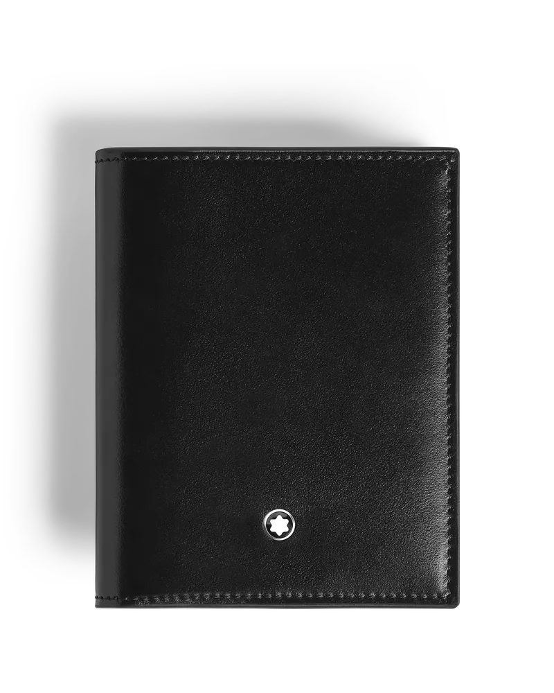 Montblanc Kompakte Brieftasche 6 cc aus Meisterstück Leder - Schwarz/Red Oak - Leder - MB223133 - Brieftaschen Schwarz